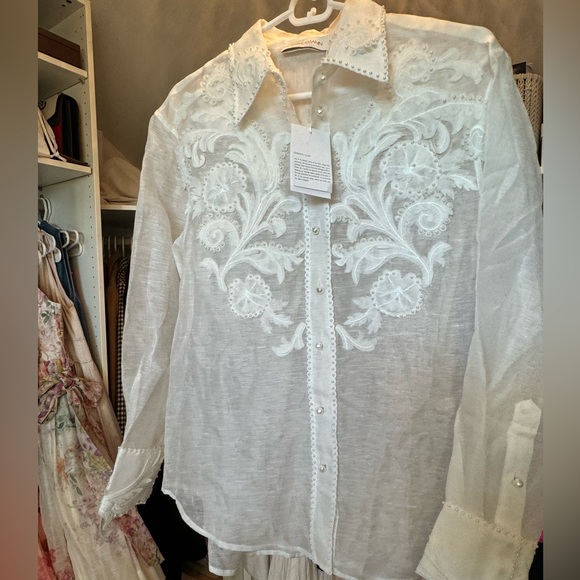 Zimmermann linen and silk shirt - Picture 1 of 7